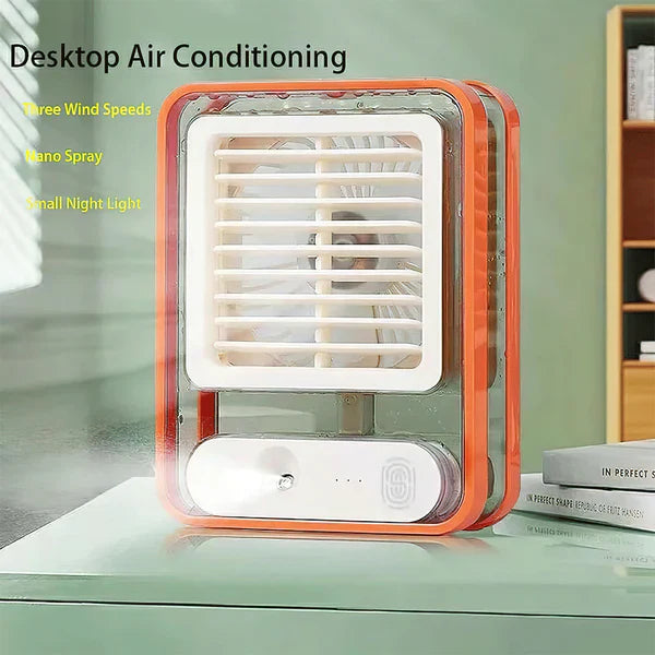 Rechargeable Desktop Air Conditioning Fan & Humidifier