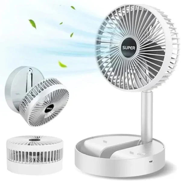 Rechargeable Telescopic Floor Fan - Silent 3-Gear USB Operated